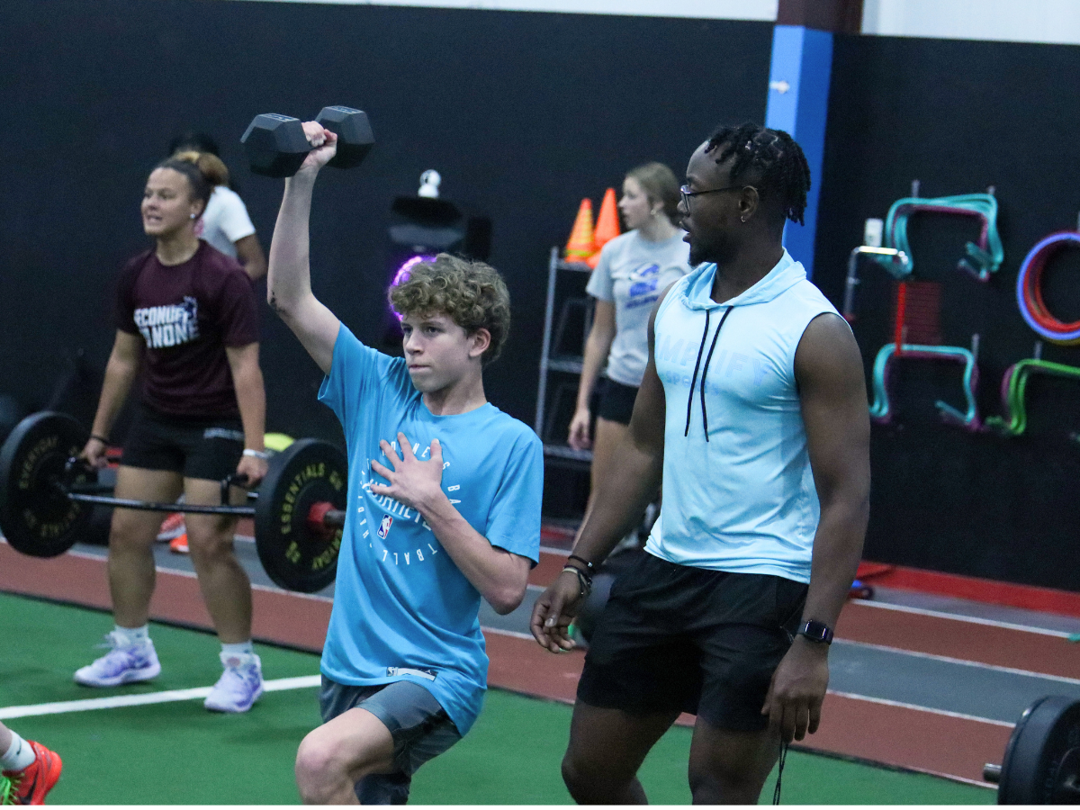 Young athletes training at Amplify Sports