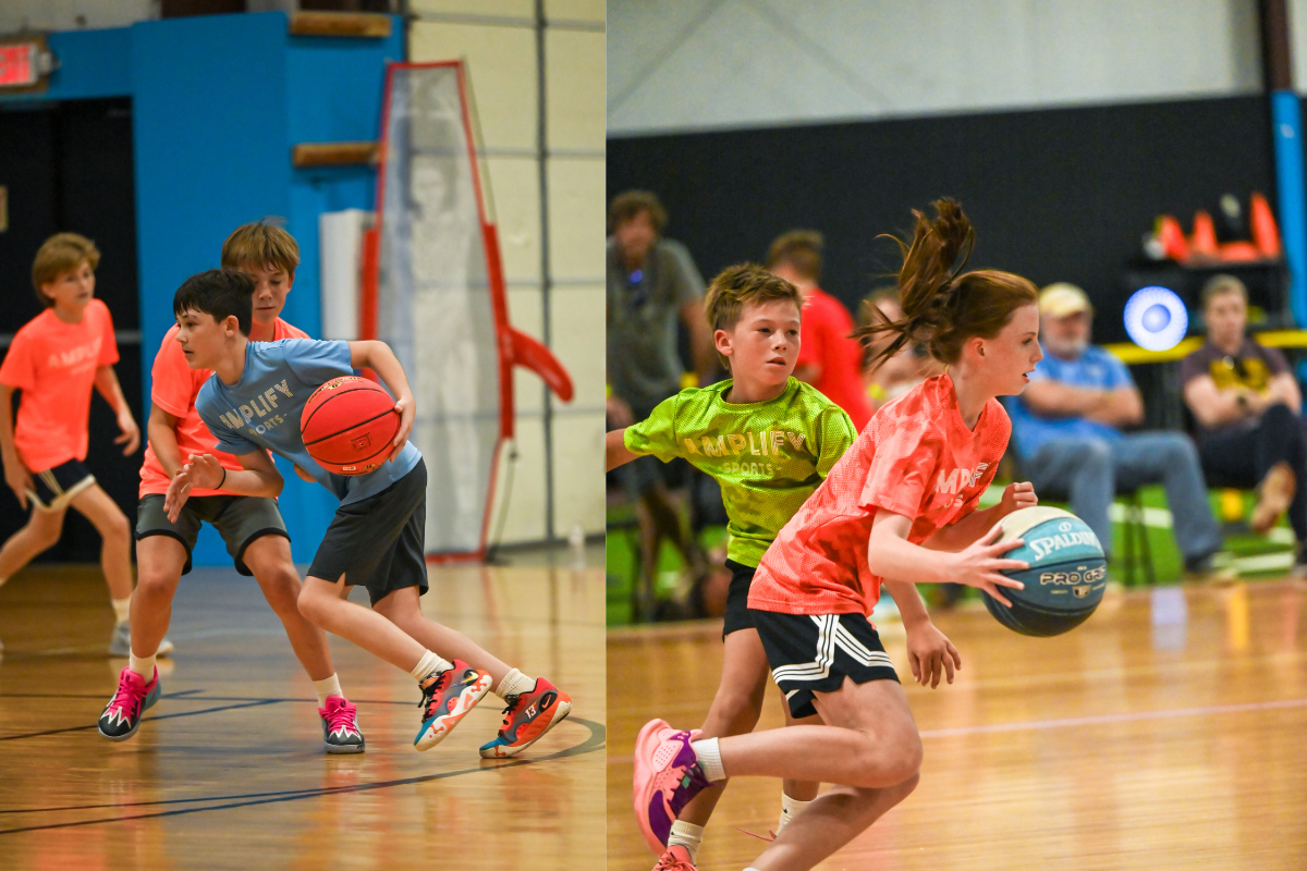 Boys and girls participating in the Amplify Sports 3v3 League